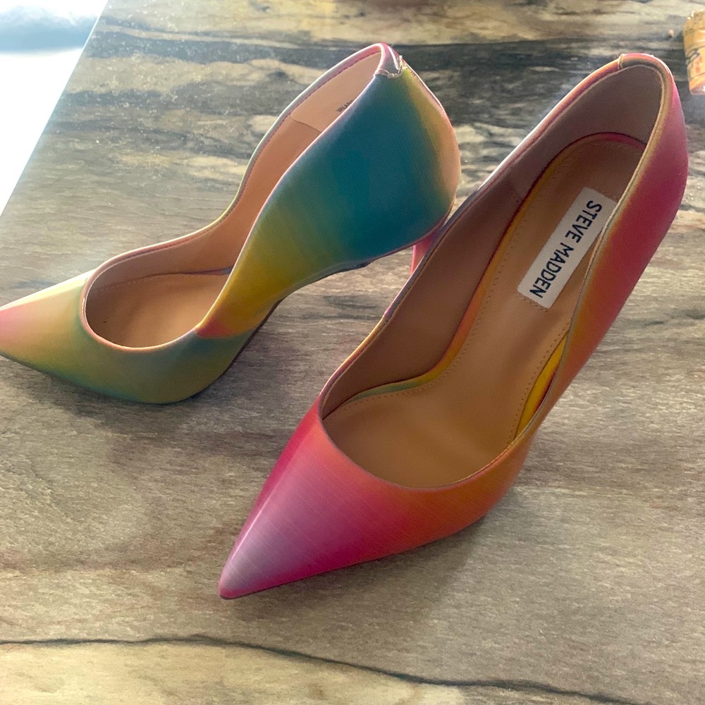 Steve Madden Rainbow heels worn 1 time
